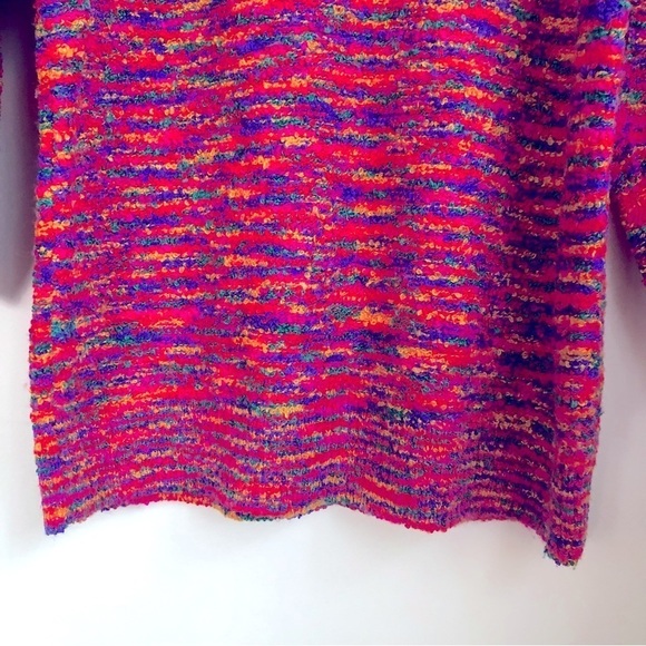 Vintage Simon Chang cowl neck rainbow sweater - Picture 4 of 9